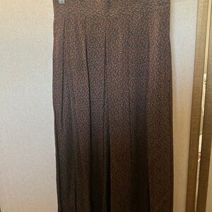 FINAL MARKDOWN AKA New York Brown Maxi Pleated palazzo pants small